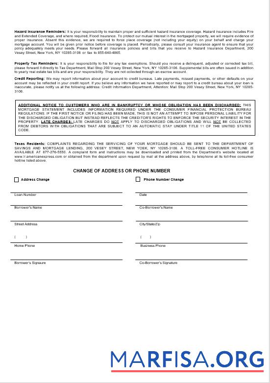 Blank USA New York American Express Blue bank mortgage statement in Word and PDF formats 3 download for verification